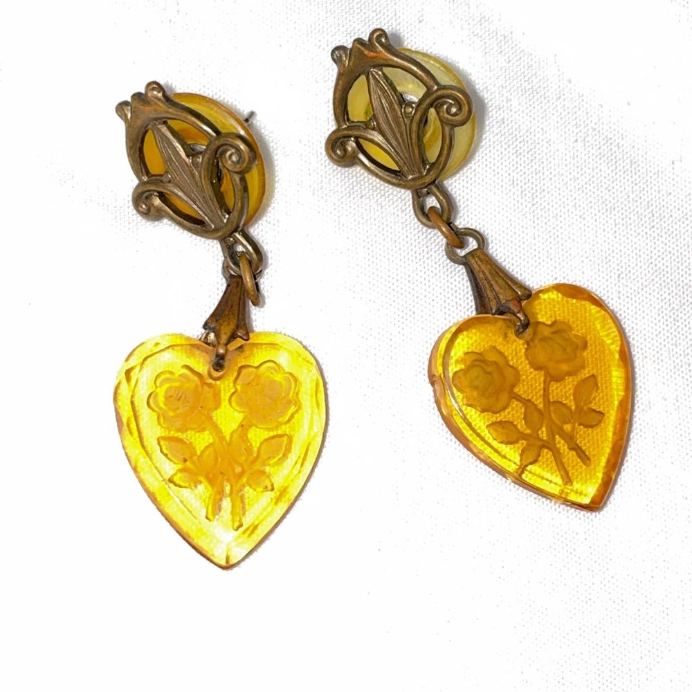 Whimsical Multi Heart Necklace with matching Heart Earrings - Picture 3 of 8
